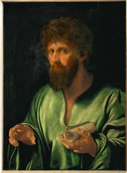 "Een filosoof uit de oudheid, rond 1530 Populierenhout, 79 x 57 cm Inv (schilderij op populierenhout)