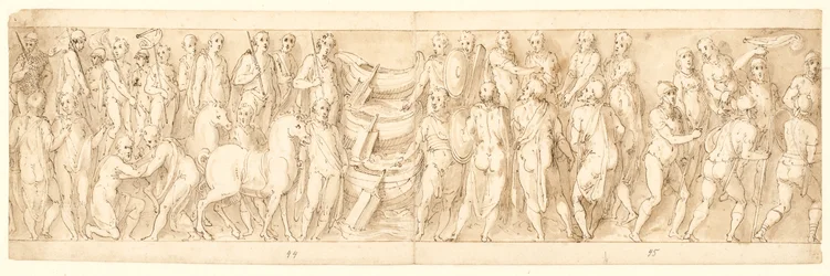 De Sarmaten geven zich over (LIII); Duitsers worden over de Donau geleid (LIX); Duitsers worden beschuldigd door Sarmaten voor Marcus Aurelius (LX); begin van een onthoofdingsscène (LXI)