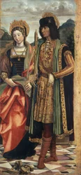 Sint Catharina van Alexandrië en Sint Sebastiaan, ca. 1496