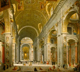 Interieur van de Sint Pieter, Rome