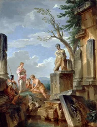 Ruïnes met een Sibylle en andere Figuren, ca. 1720