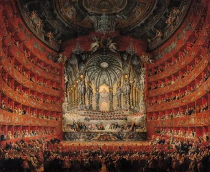 Concert gegeven door Kardinaal de La Rochefoucauld in het Argentijnse Theater in Rome, bij het Huwelijk van Louis de Dauphin, zoon van Lodewijk XV, met Marie-Josephe van Saksen, 1747