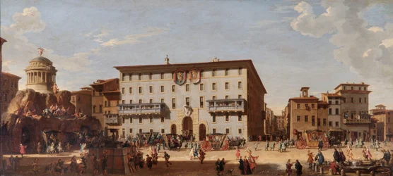 Een festival op de Piazza di Spagna, Rome