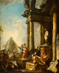 Alexander de Grote bij het Graf van Achilles