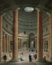 Interieur van het Pantheon, Rome, door Giovanni Paolo Pannini (1691-1765)