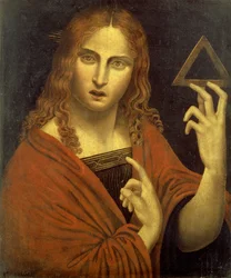 Christus de Verlosser met het symbool van de Drie-eenheid