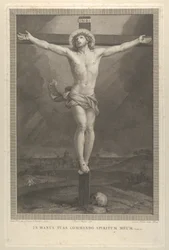 Christus gekruisigd aan het kruis, met een schedel aan de voet, ca. 1770-1803