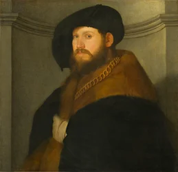 Portret van een Heer met een Gouden Ketting