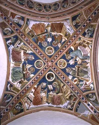 De Dokters in de Tempel, de Evangelisten en Acht Profeten, van het kapelgewelf