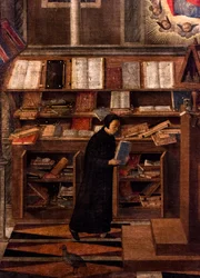 De heilige Hiëronymus verschijnt aan de heilige Augustinus, circa 1505-1510 (olieverf en tempera op doek)