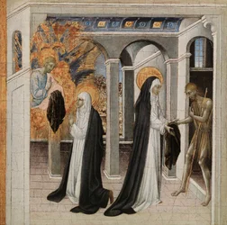 St. Catharina van Siena en de bedelaar, 1460s