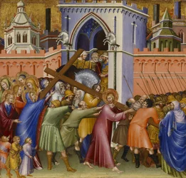 Christus op weg naar Golgotha, van het Malavolti altaarstuk, 1426