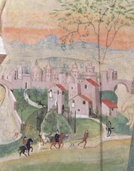 Uitzicht op de stad Prato (detail)