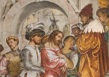 Centraal Schip, Vijfde Zuidelijke Span, Christus voor Pilatus, Girolamo Romanino