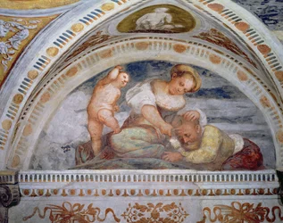 Simson en Delila, lunet, 1531-32