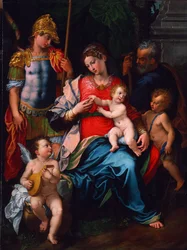Maagd en Kind met heiligen Johannes de Doper, Michaël de Aartsengel en Jozef, 1545
