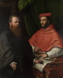 Kardinaal Ippolito de Medici en monseigneur Mario Bracci, na 1532