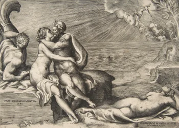 Jupiters liefde voor Juno herleeft wanneer zij Venus