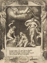 Litigium verwijderd uit het lichaam van Chaos terwijl zijn moeder in de lucht wordt gegooid, 1531-76