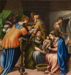 Kapel van Onze Lieve Vrouw van het Volk, Eerste span noordzijde, Geboorte van de Doper 1569