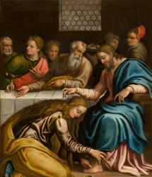 Kapel van het Heilig Sacrament, Giulio Campi, Diner in het huis van Simon 1569