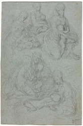 Schetsen van Maagd en Kind, tweede helft 1500s