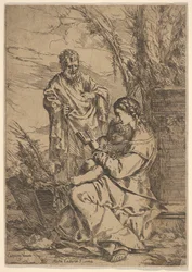 Heilige Familie met de Maagd die leest (detail)
