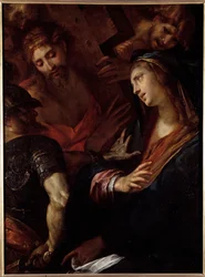 Jezus en de Maagd Maria (olie op doek)