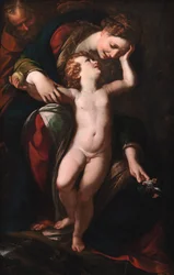 De Heilige Familie. De rust tijdens de vlucht naar Egypte