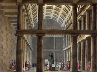 Interieur van het Parthenon, begin 19e eeuw - in 