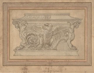 Ontwerp voor een kist met de Gonzaga-arend, ca. 1527-46