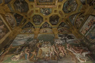 Fresco detail uit de Kamer van Amor en Psyche, 1526-1534