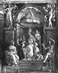 Paus Leo I de Grote (c.390-461) tussen twee Deugden