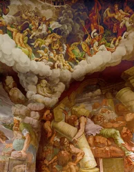 Sala dei Giganti. De aanval van de reuzen op Olympus (fresco)