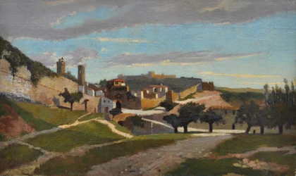 Muren van San Gimignano, ca. 1862