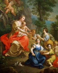 Allegorie van Onschuld, door Giuseppe Bonito (detail)