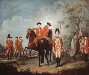 Twee Paarden van het Regiment, 25e Regiment Voetvolk, Menorca, ca.1769