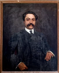 Portret van Giuseppe Martucci (1856-1909) Italiaanse componist, dirigent, pianist en leraar