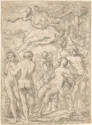 Allegorie met mythologische figuren