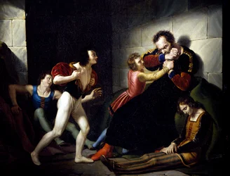 Graaf Ugolino die op zijn handen bijt