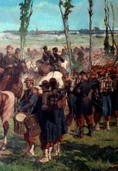 Het Italiaanse kamp (detail van de slag bij Magenta in 1859)