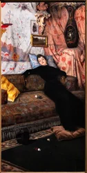 Vrouw op de bank