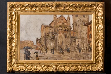 Piazza Grande in de Regen