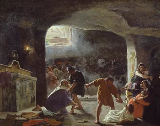 Eerste christenen gedood in catacomben