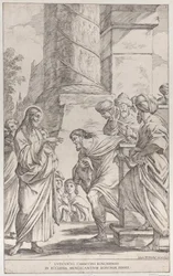 Plaat 1: de Roeping van Sint Mattheüs, 1678