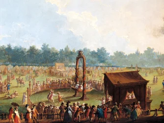 Viering bij Cascine ter ere van Ferdinand III, Spelen in weide van Grote Eik