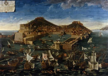 Porto Ferraio (Elba), schilderij door G.M. Terreni