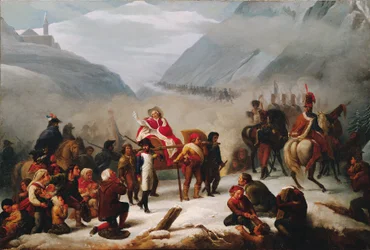 Paus Pius VII. steekt de Alpen over