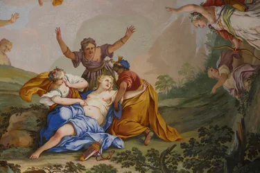 Voorstellingen van de mythe van Diana, door Domenico en Giuseppe Valeriani, fresco