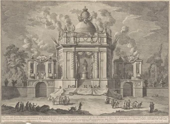 De Prima Macchina voor de Chinea van 1771: De Tempel van Asclepius